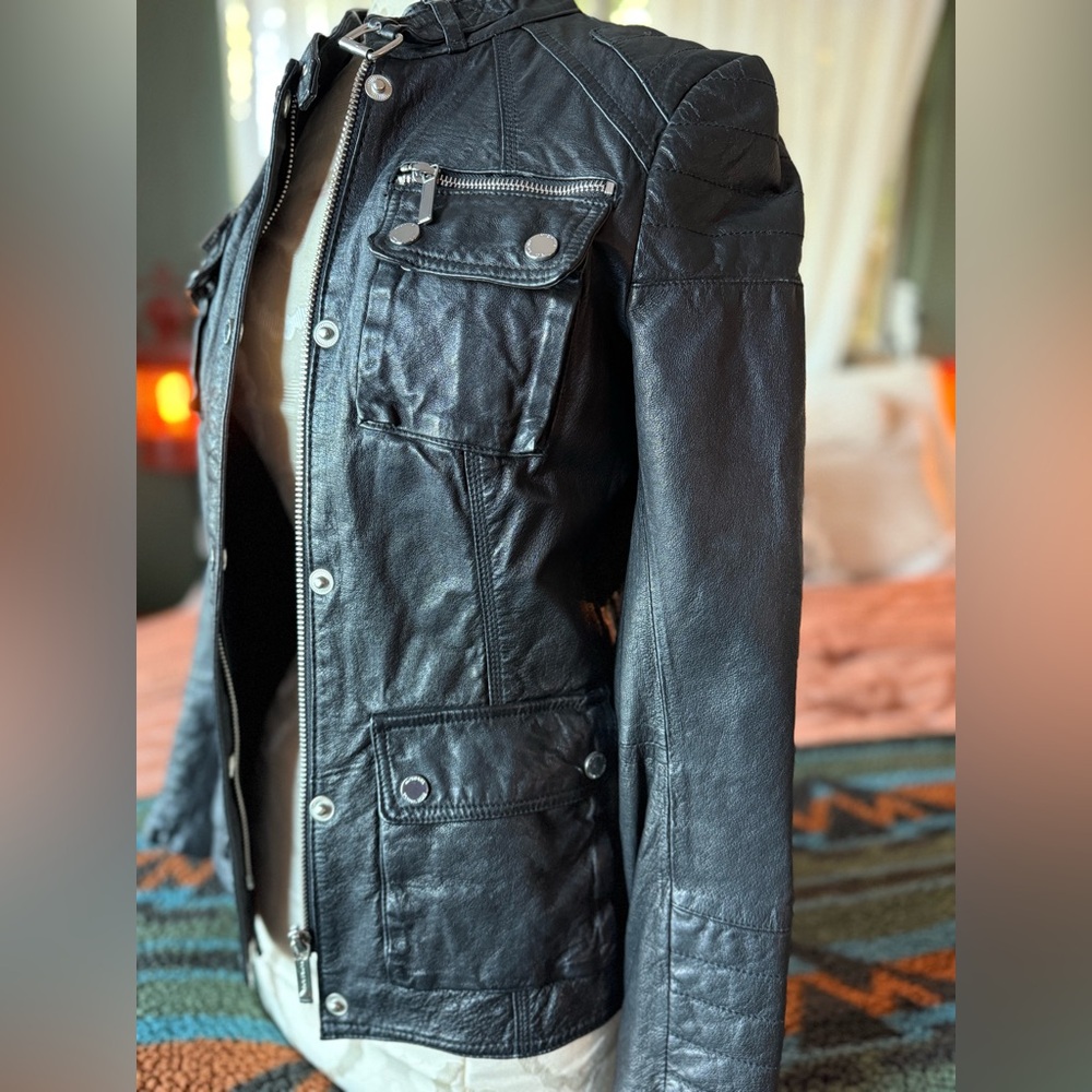 Michael Kors Black Leather Jacket
